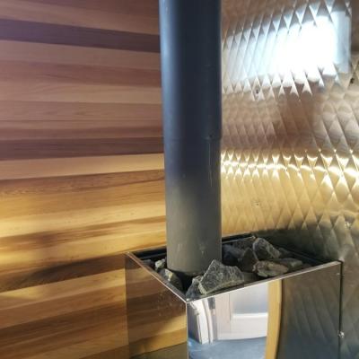 Stainless Steel Wall In Sauna